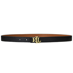 Lauren Ralph Lauren Logo Reversible Leather Skinny Belt
